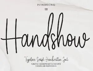 Handshow font