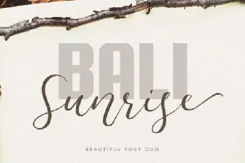 Bali Sunrise Calligraphy font