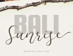 Bali Sunrise Calligraphy font