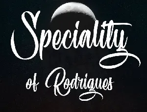 Speciality of Rodrigues font