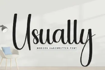 Usually Script font