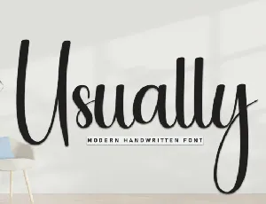 Usually Script font