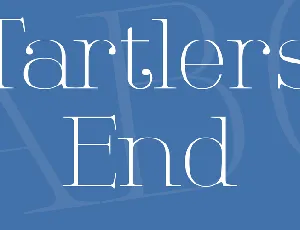 Tartlers End font