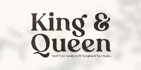 King and Queen font