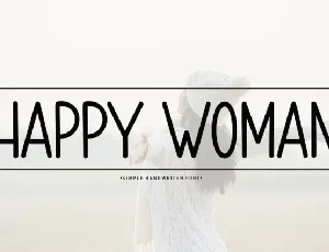 Happy Woman Display font