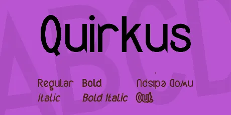 Quirkus font