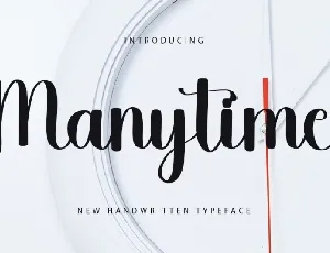 Manytime font