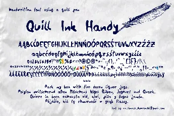 Quill Ink Handy font