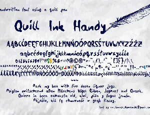 Quill Ink Handy font