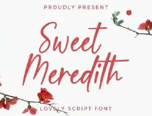 Sweet Meredith Script font