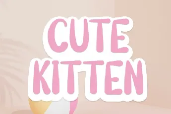 Cute Kitten Display font