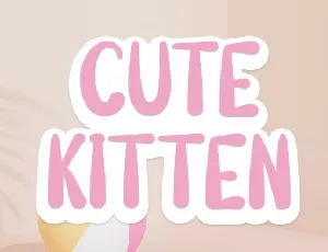 Cute Kitten Display font