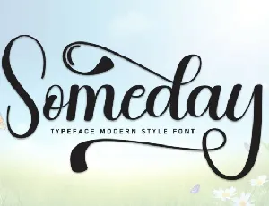 Someday Calligraphy font