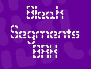 Bleak Segments BRK font