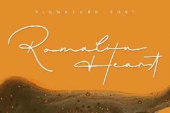 Romalin Heart Signature font