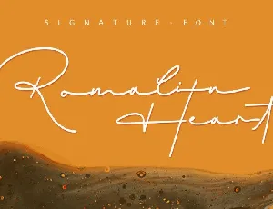 Romalin Heart Signature font