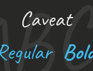 Caveat font