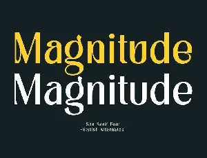 Magnitude font