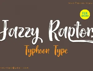 Jazzy Raptor font