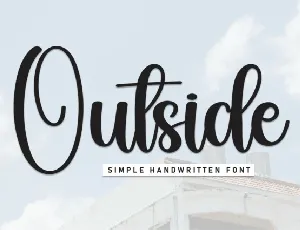 Outside Script font