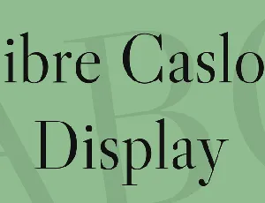 Libre Caslon Display font