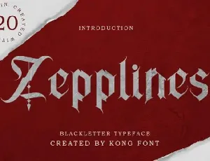 Zepplines font