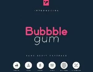 Bubbble Gum Sans Serif Typeface font