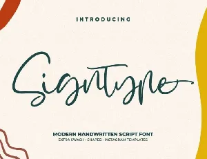 Signtype Script font