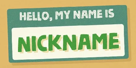 Nickname font