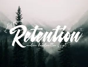 Retention Script Demo font