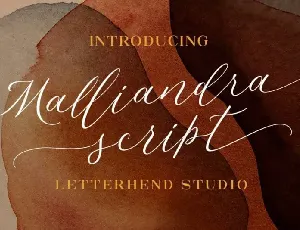 Malliandra Calligraphy font