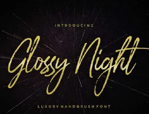 Glossy Night font