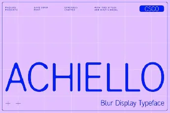 Achiello Blur font