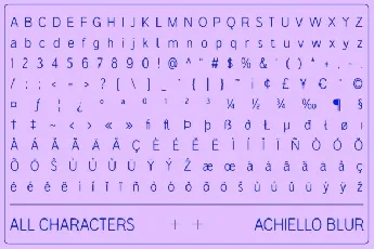 Achiello Blur font