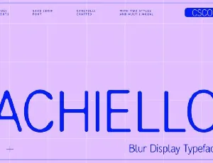 Achiello Blur font