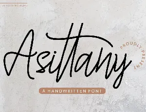 Asittany Script font