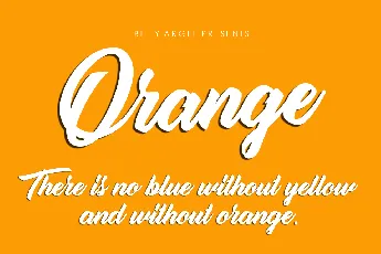 Orange Personal Use font