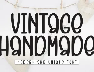 Vintage Handmade Display font