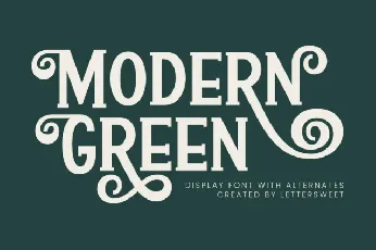 Modern Green font