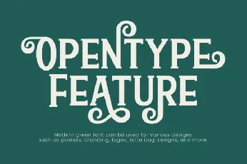 Modern Green font