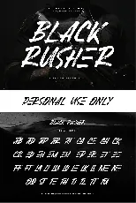 Black Rusher font