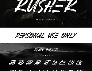 Black Rusher font