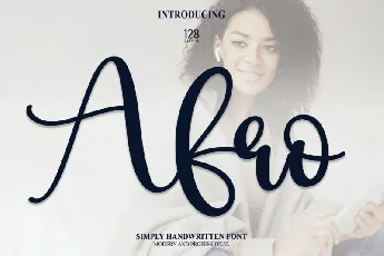 Afro Script font