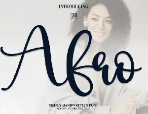 Afro Script font