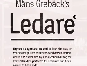 Ledare font