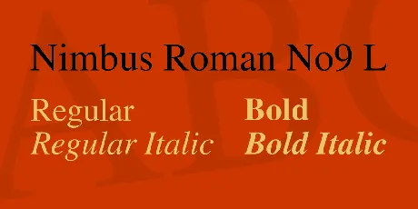 Nimbus Roman No9 L font