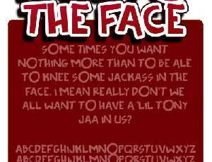 Knee to the face font