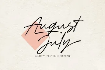 August July font