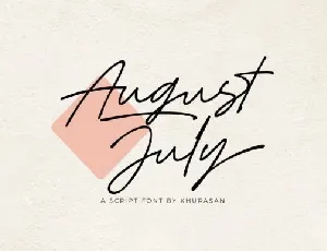 August July font