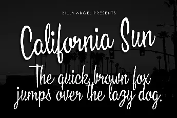 California Sun Personal Use font